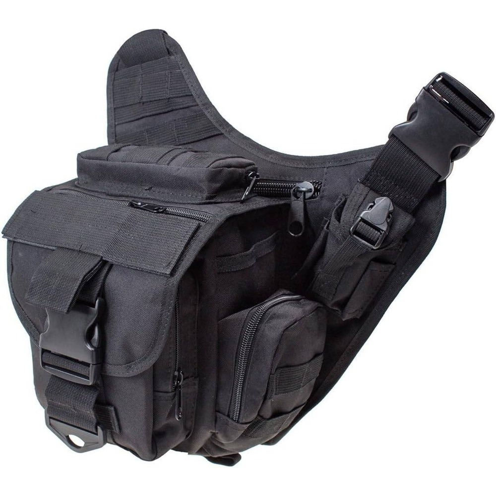 G4Free Tactical Messenger Bag Utility Sling Pack Gorpcore Techwear Nylon Black